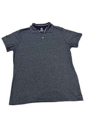 Rugby University Men's Heathered Navy Blue Short Sleeve Polo